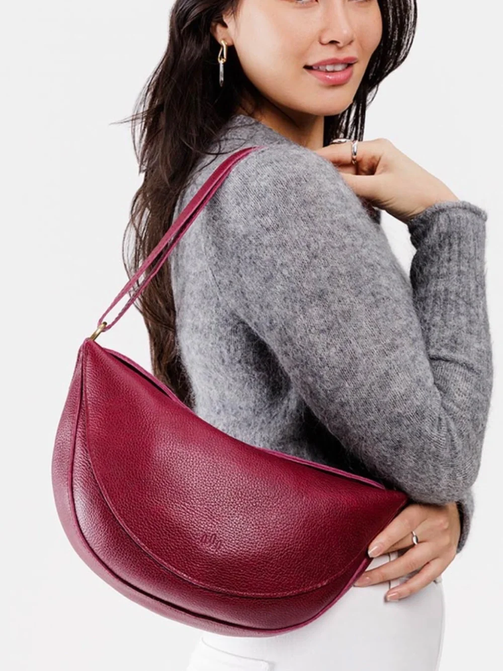 Portland Leather Large Koala Sling Bag Orchid